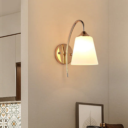 Contemporary Nordic Pod Iron Glass 1-Light Wall Sconce Lamp