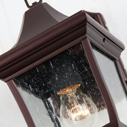 Retro Aluminum Alloy Glass 1-Light Outdoor Wall Sconce Lamp