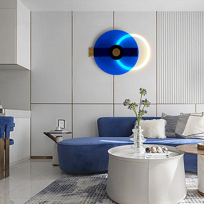 Creative Iron Acrylic Round Disc LED Wall Sconce Lamp