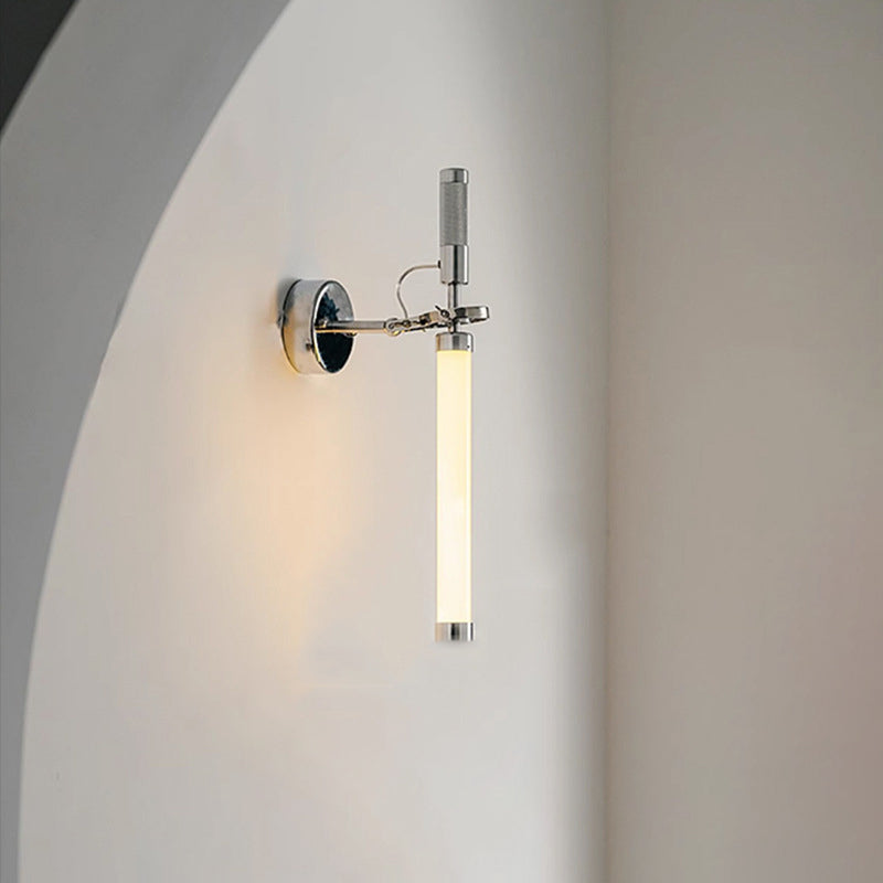 Minimalist Cylindrical Iron Glass LED Wall Sconce Lamp