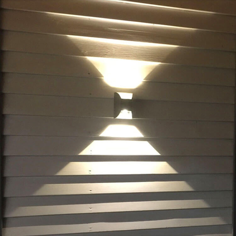 Outdoor Square Up and Down Glow LED Wall Sconce Lamp