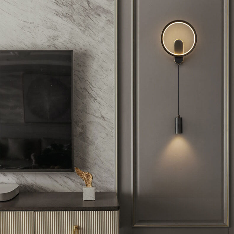 Industrial All Copper Nordic Round LED Wall Sconce Lamp