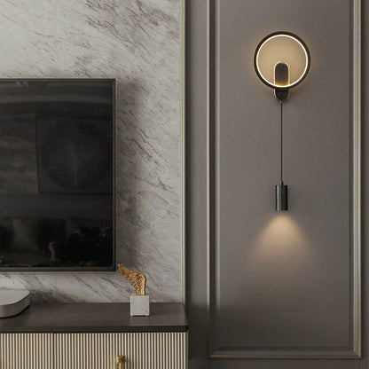 Industrial All Copper Nordic Round LED Wall Sconce Lamp