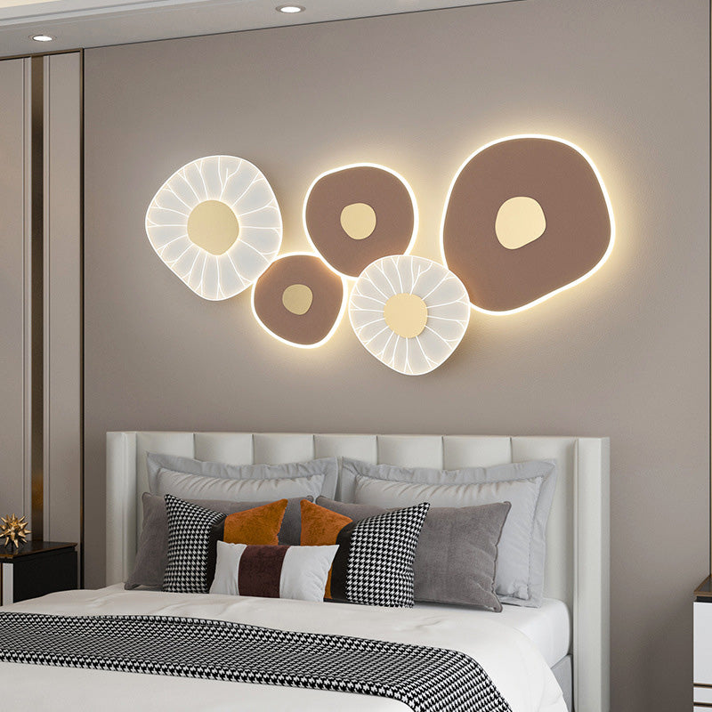 Luxury Lotus Leaf Design Iron Acrylic LED Wall Sconce Lamp
