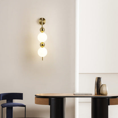 Round Ball String Aluminum Plastic LED Wall Sconce Lamp