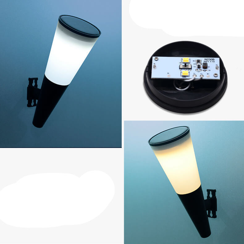 Solar Horn Design LED Outdoor Decoration Wall Sconce Lamp