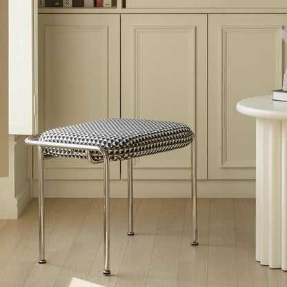 Contemporary Stainless Steel Vanity Stool