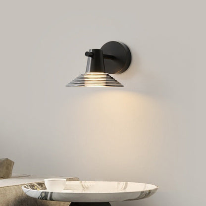 Nordic Full Copper Acrylic Conical LED Wall Sconce Lamp