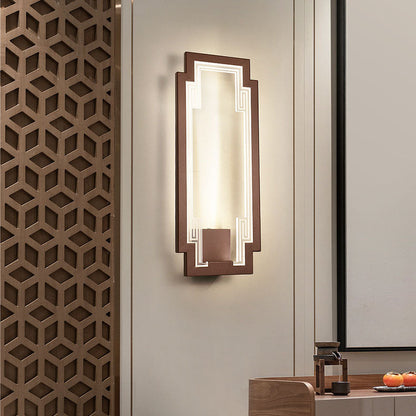 Chinese Lotus Leaf Iron Acrylic LED Wall Sconce Lamp