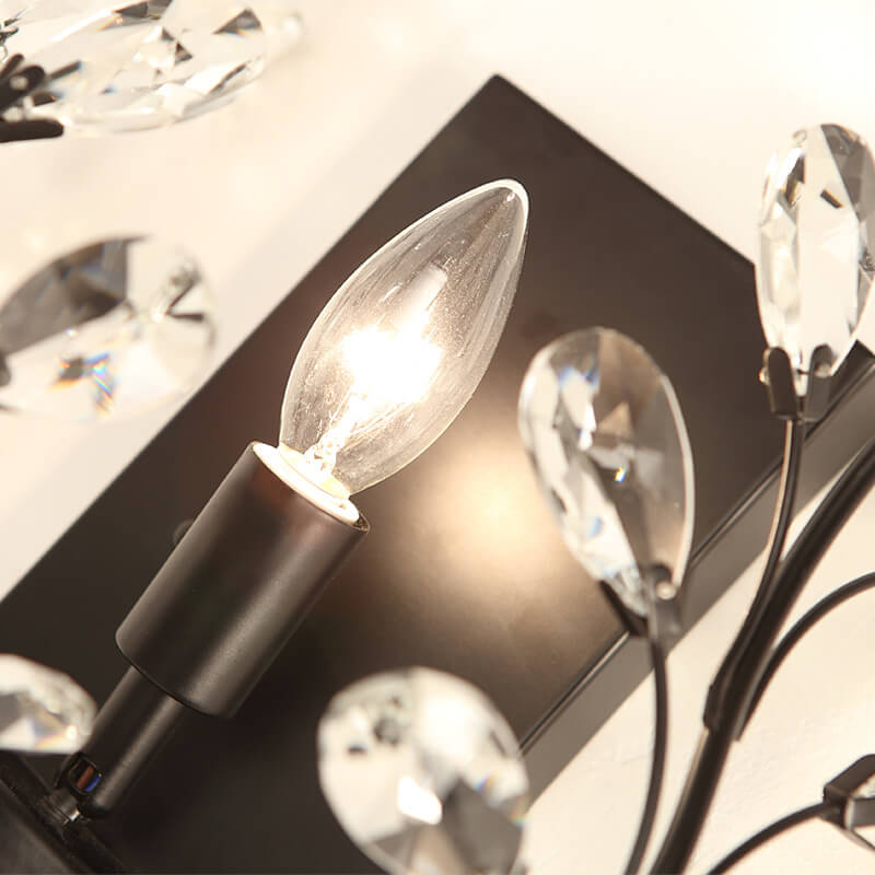 Light Candle Crystal Lamp Holder 1-Light Wall Sconce Lamp