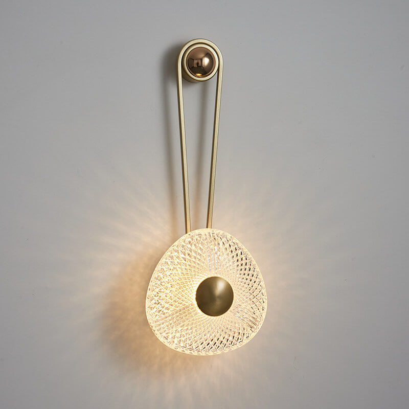 Luxury Round Acrylic Metal Hanging LED Wall Sconce Lamp