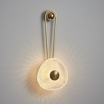Luxury Round Acrylic Metal Hanging LED Wall Sconce Lamp