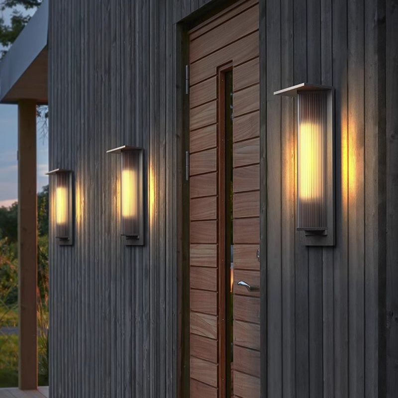 Simplicity PC Triangular Prism LED Outdoor Wall Sconce Lamp