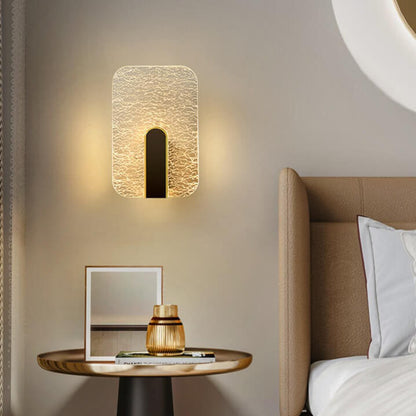 Simplicity Crackle Acrylic Round Shade LED Wall Sconce Lamp