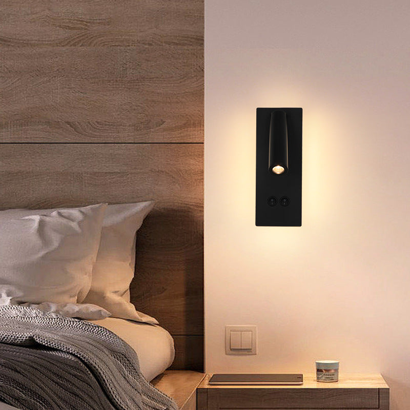 Rectangular Round Iron Aluminum LED Wall Sconce Lamp