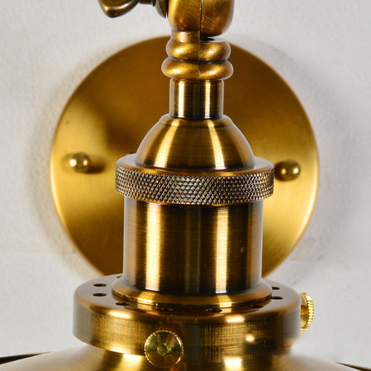 Retro Iron Cylinder Cone 1-Light Wall Sconce Lamp