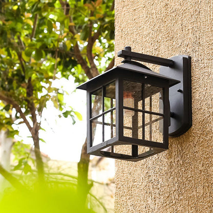 Simplicity Square Glass Shade 1-Light Wall Sconce Lamp