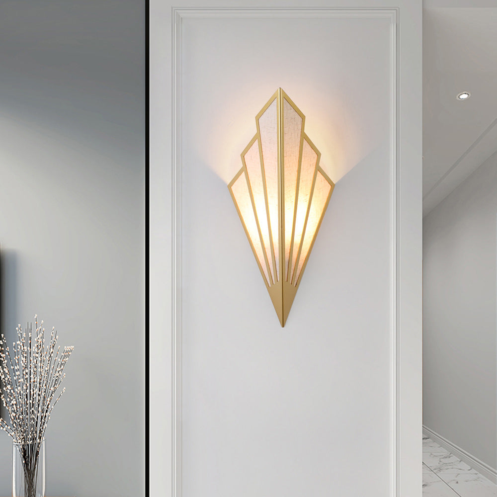 Creative Scalloped Iron Linen 1-Light Wall Sconce Lamp