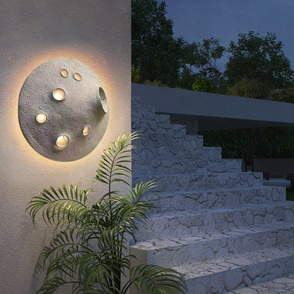 Creative Waterproof Lunar Concrete LED Wall Sconce Lamp