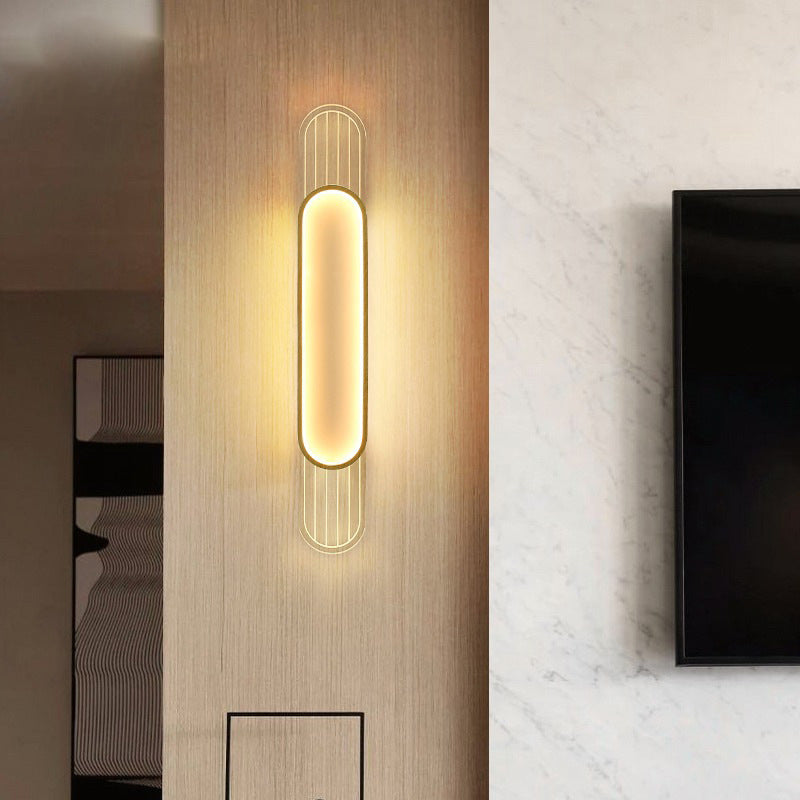 Simplicity Grille Ellipse Shade LED Wall Sconce Lamp