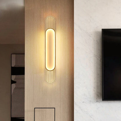 Simplicity Grille Ellipse Shade LED Wall Sconce Lamp