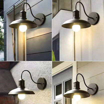 Loft Outdoor Waterproof 1-Light Bent Arm Wall Sconce Lamp