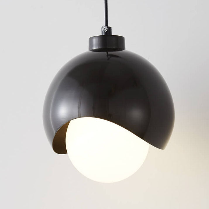 Spherical Copper Shade Glass 1-Light Wall Sconce Lamp