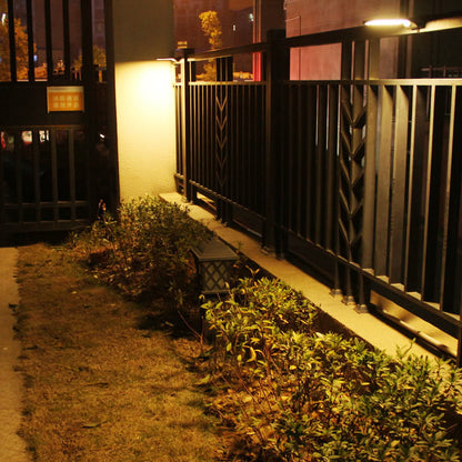 Square LED Outdoor Solar Waterproof Sensor Wall Sconce Lamp