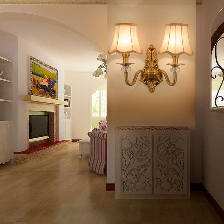 Luxury Hardware Kraft Paper 1/2-Light Wall Sconce Lamp