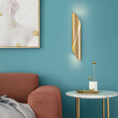 Nordic Strip Spiral Iron 2-Light Wall Sconce Lamp