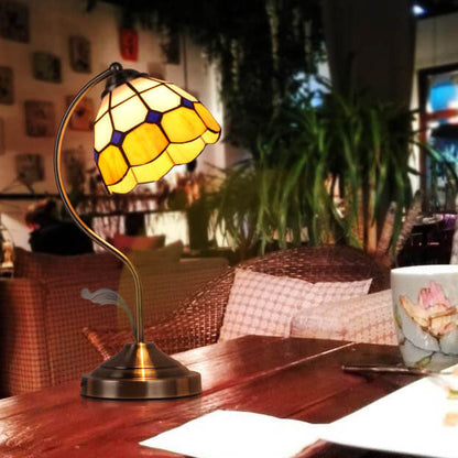 Vintage European Glass Table Lamp