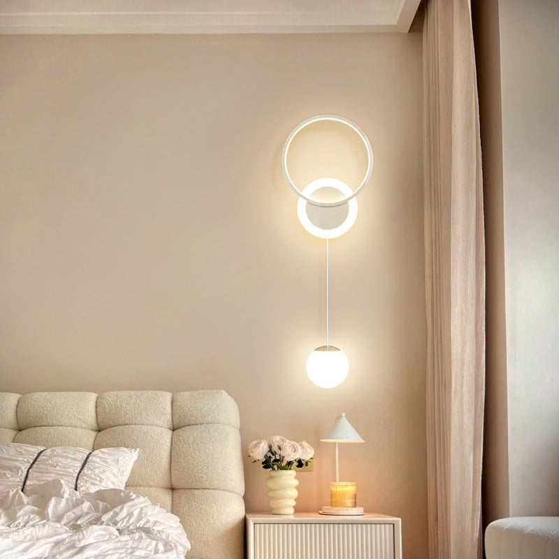 Simplicity Iron Acrylic Round Ball LED Wall Sconce Lamp