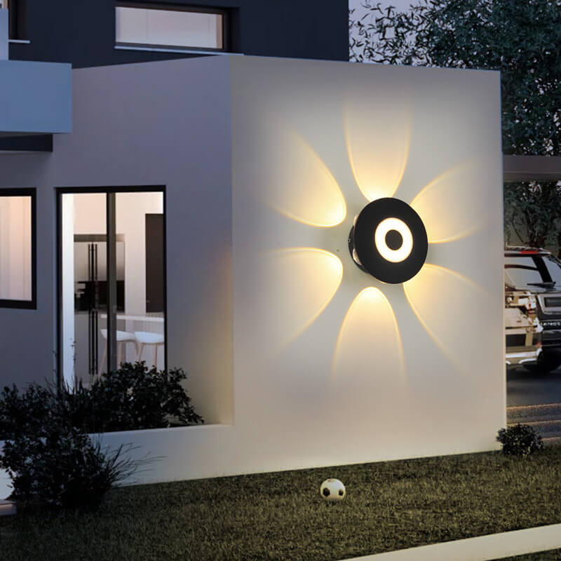 Black Indoor Outdoor Waterproof LED Wall Sconce Lamp