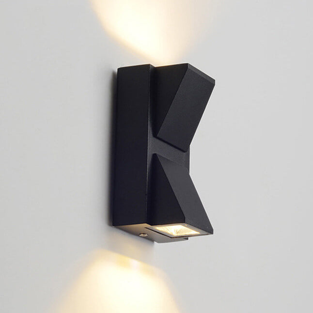 Geometric Square LED Outdoor Waterproof Wall Sconce Lamp
