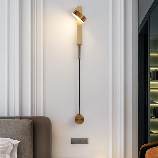 Minimalist Long Aluminum Iron Acrylic LED Wall Sconce Lamp