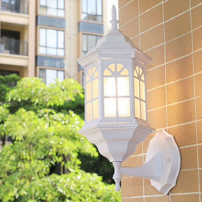 Aluminum Design Glass 1-Light Waterproof Wall Sconce Lamp