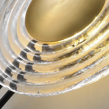 Nordic Round Water Ripple Glass Iron LED Wall Sconce Lamp