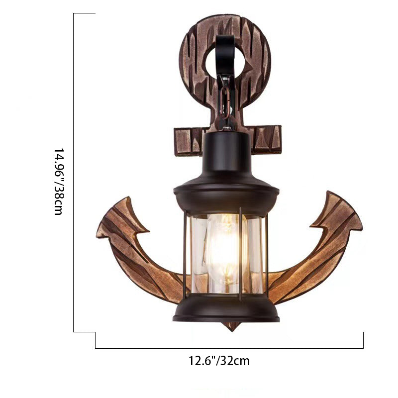 Distressed Cylindrical Glass Shade 1-Light Wall Sconce Lamp