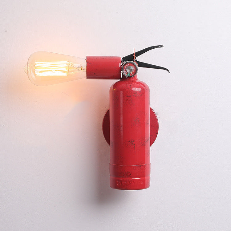 Creative Fire Extinguisher Iron 1-Light Wall Sconce Lamp