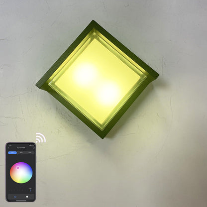 Aluminum Rhombus Smart App Dimming LED Wall Sconce Lamp