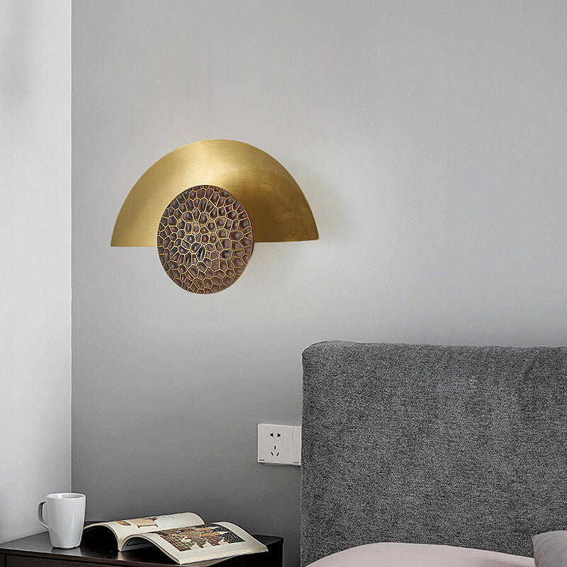 Scandinavian Half-Moon Round Iron LED Wall Sconce Lamp