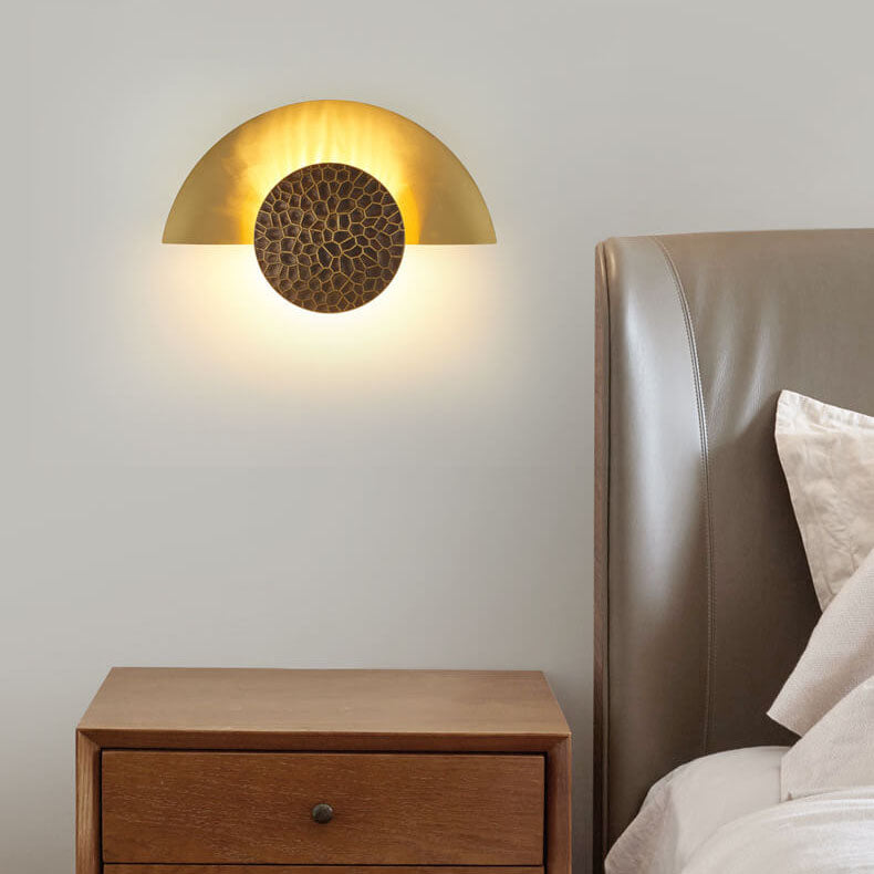 Scandinavian Half-Moon Round Iron LED Wall Sconce Lamp