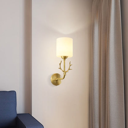 Scandinavian Antler Copper 1-Light Wall Sconce Lamp