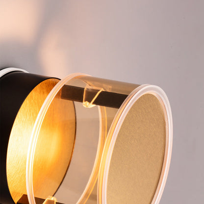 Cylindrical Aluminum Acrylic LED Wall Sconce Lamp