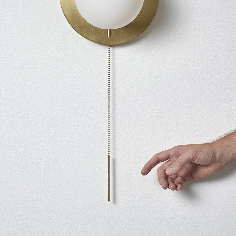 Light Luxury Copper Glass Ball 1-Light Wall Sconce Lamp