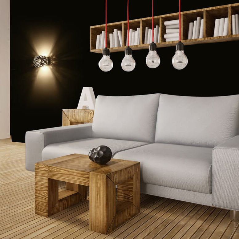 Modern Minimalist Hollow Plaster 1-Light Wall Sconce Lamp