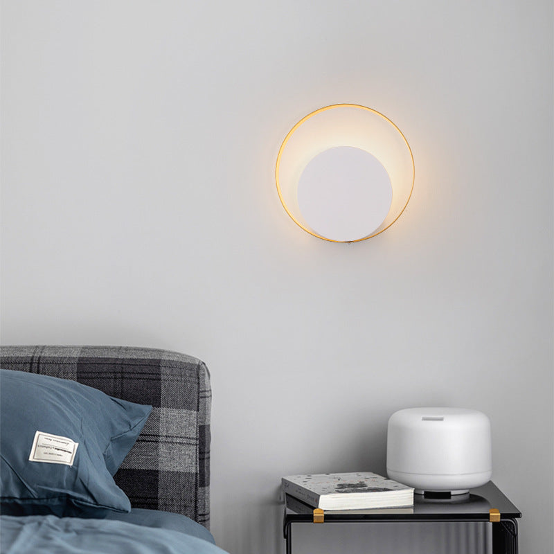 Modern Minimalist Iron Circle Ring 1-Light Wall Sconce Lamp