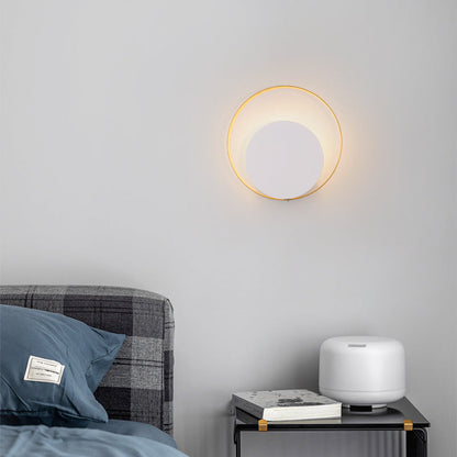 Modern Minimalist Iron Circle Ring 1-Light Wall Sconce Lamp