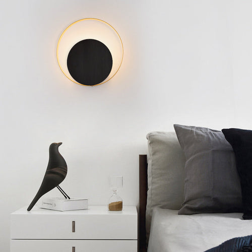 Modern Minimalist Iron Circle Ring 1-Light Wall Sconce Lamp