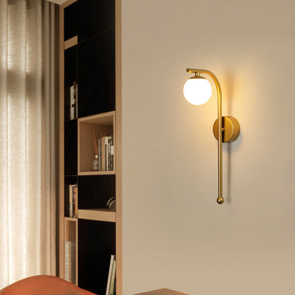 Acrylic Shade Iron Aluminum 1-Light Wall Sconce Lamp